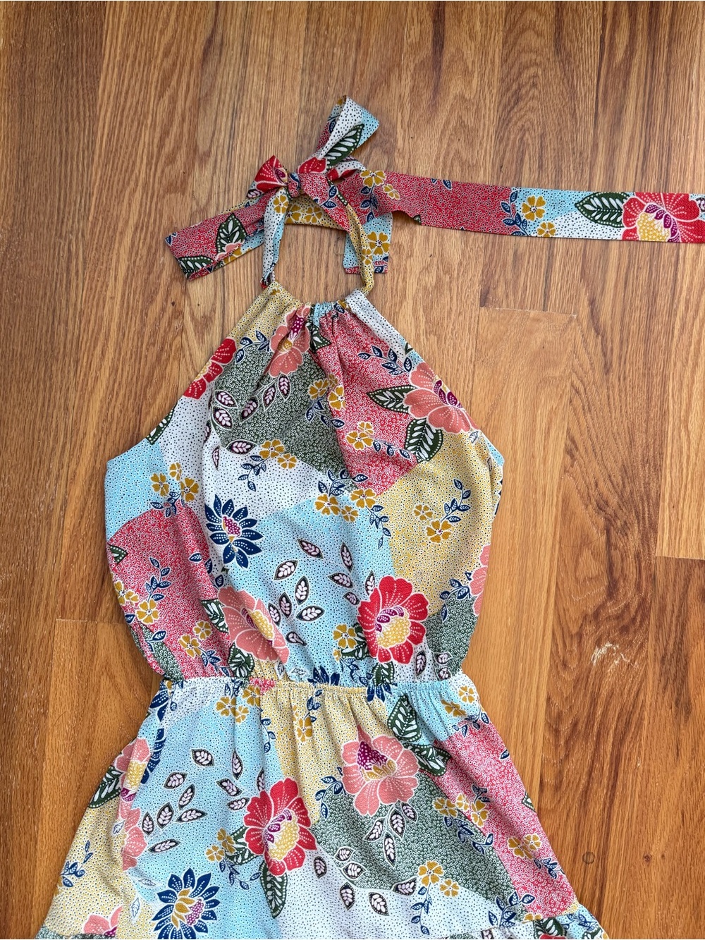 Monteau Floral Maxi Halter Dress | Cottagecore | size Small - Picture 5 of 8